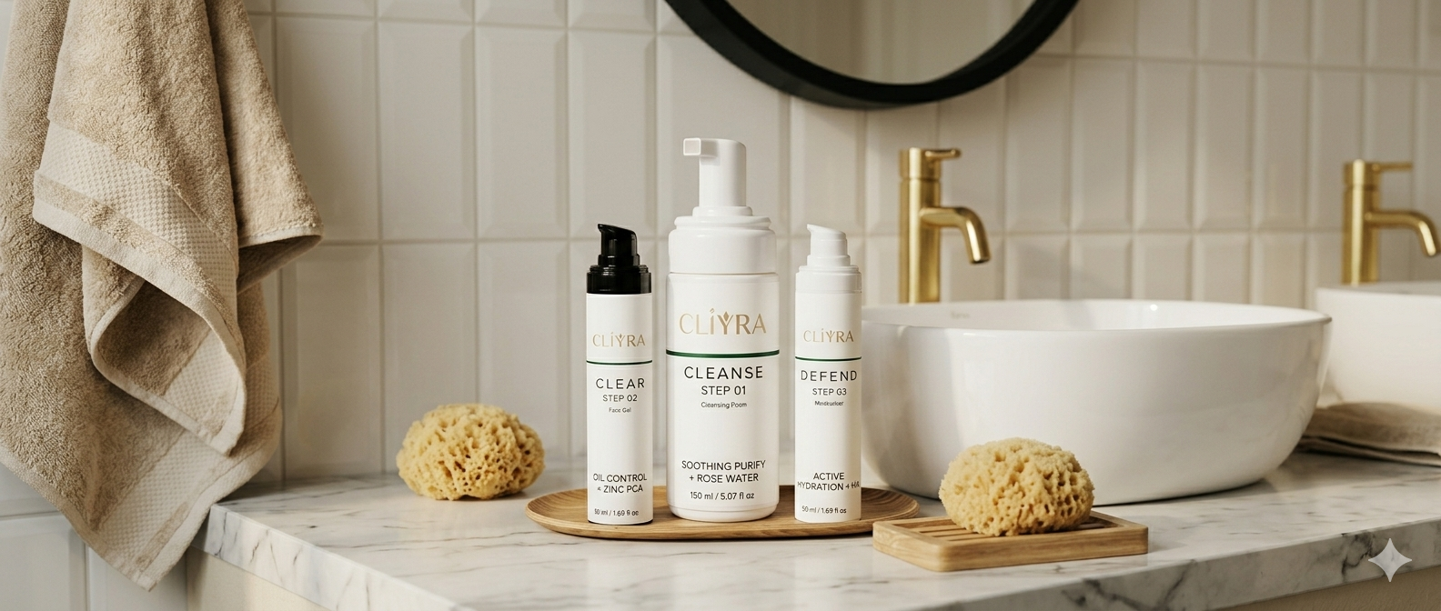 CLIYRA bundle in a bathroom